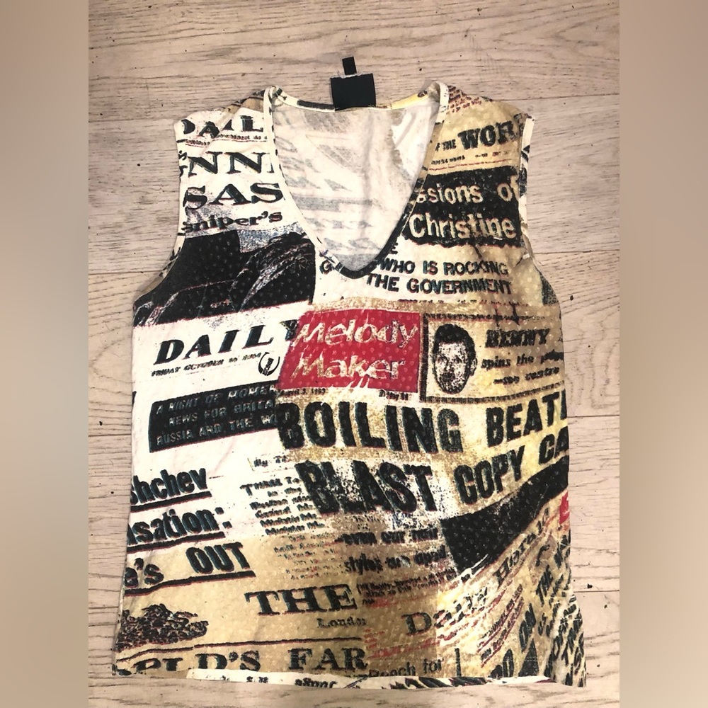 VINTAGE JUST CAVALLI GAZETTE TOP